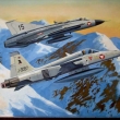 Austria jets   -F5+Saab Draken, size A2
