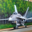 Na prodej F-18 Hornet /Finsko/  pl�tno,akryl 60x50cm  16 000,-CZK